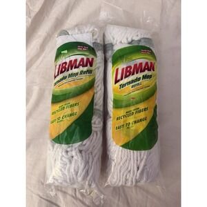 LIBMAN 2 Pack Tornado Twist Mop Refill Replacement Heavy-Duty Cleaning Brand New